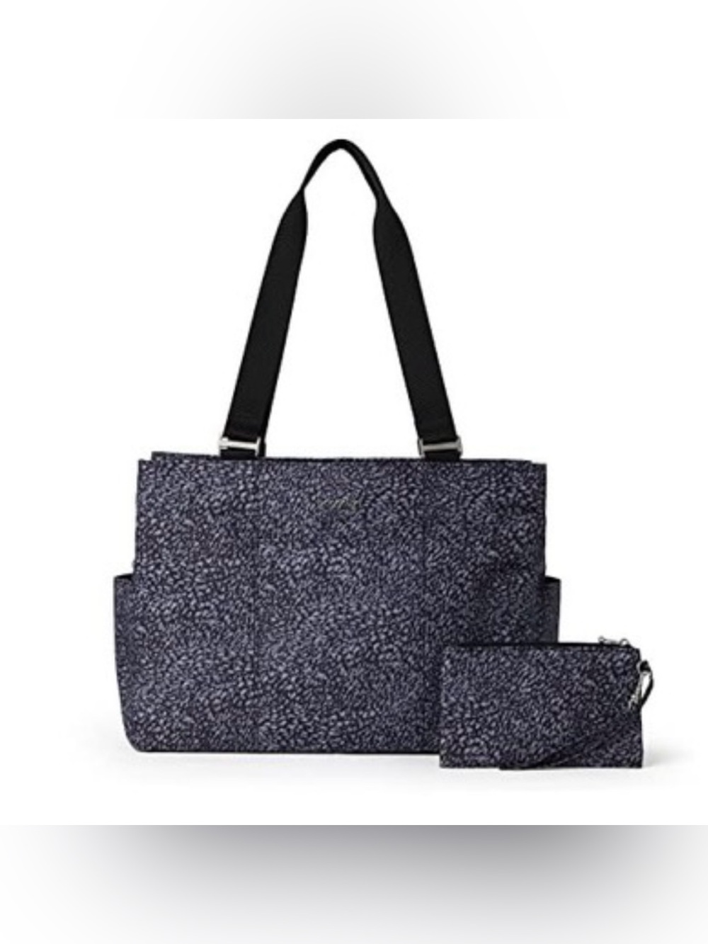 Baggallini East West Tote Bag - Black Stingray Synthetic  Handbag. (Bags19)